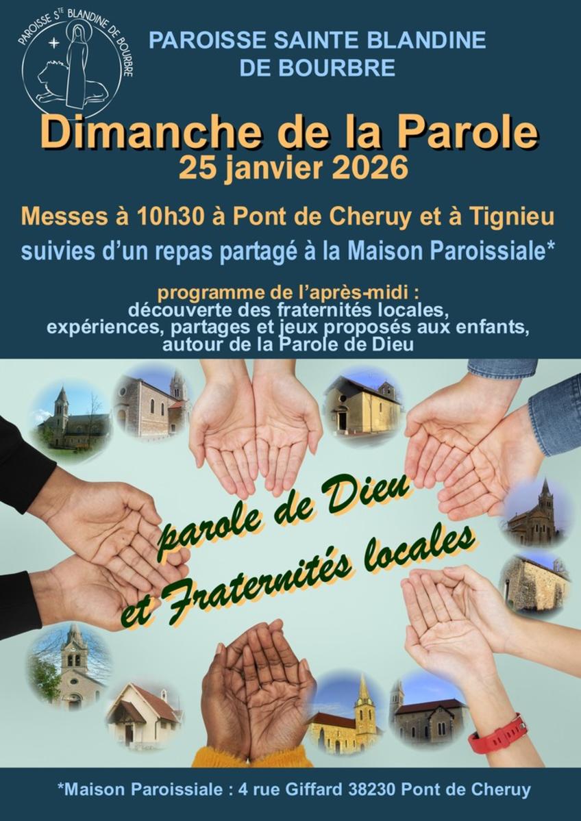 DIMANCHE DE LA PAROLE ET DES FRATERNITES DIMANCHE DE LA PAROLE ET DES FRATERNITES