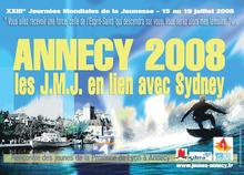 Le visuel des JMJ 2008 � Annecy en lien avec Sydney