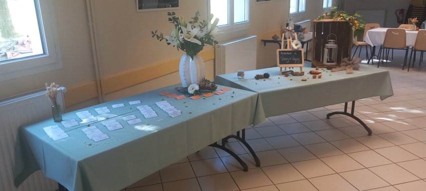 Préparation de la salle pour la soirée du mardi 7 octobre 2025 _ avec Jacqueline et  Maria Préparation de la salle pour la soirée du mardi 7 octobre 2025 _ avec Jacqueline et  Maria