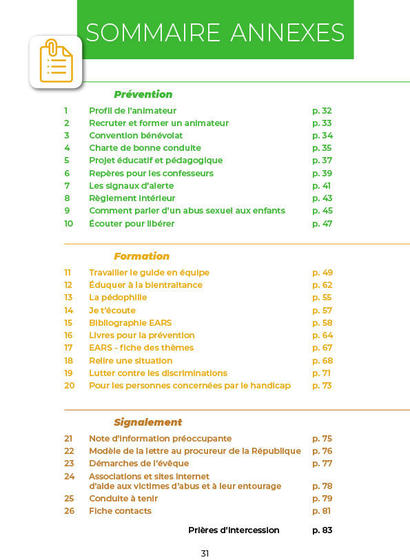Liste des annexes Liste des annexes