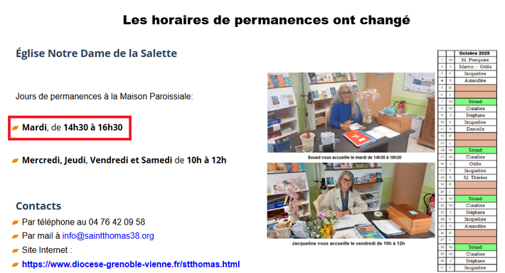 Aller à la page "Permanences" Aller à la page "Permanences"