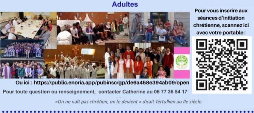 Inscription Initiation Chrétienne des Adultes Inscription Initiation Chrétienne des Adultes