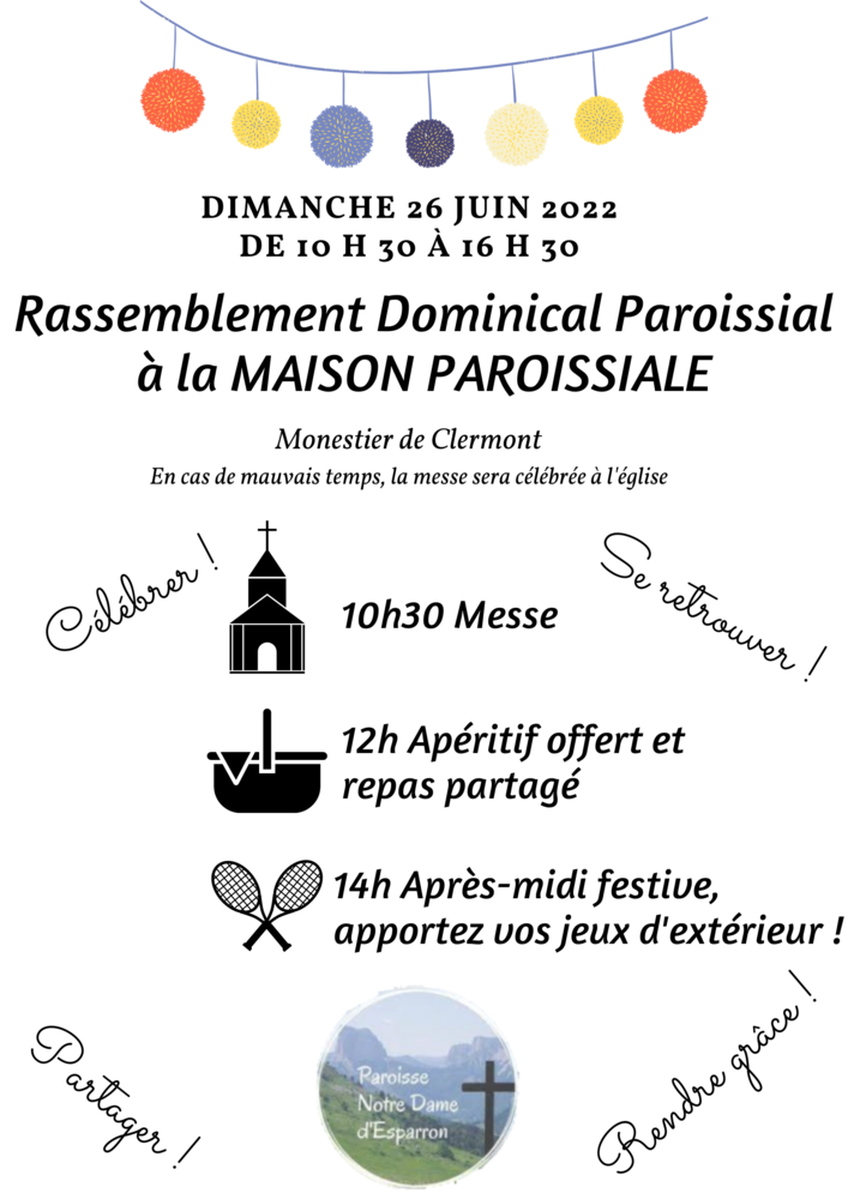 Rassemblement paroissial pour la clôture de l'année pastorale