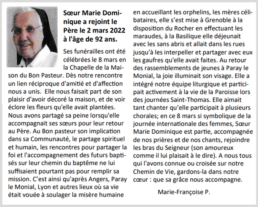 Messager_Avril-2022_N°223_Soeur Marie Dominique Messager_Avril-2022_N°223_Soeur Marie Dominique