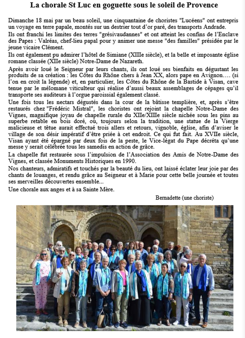 Article paru dans la feuille paroissiale de juillet 2025 Article paru dans la feuille paroissiale de juillet 2025