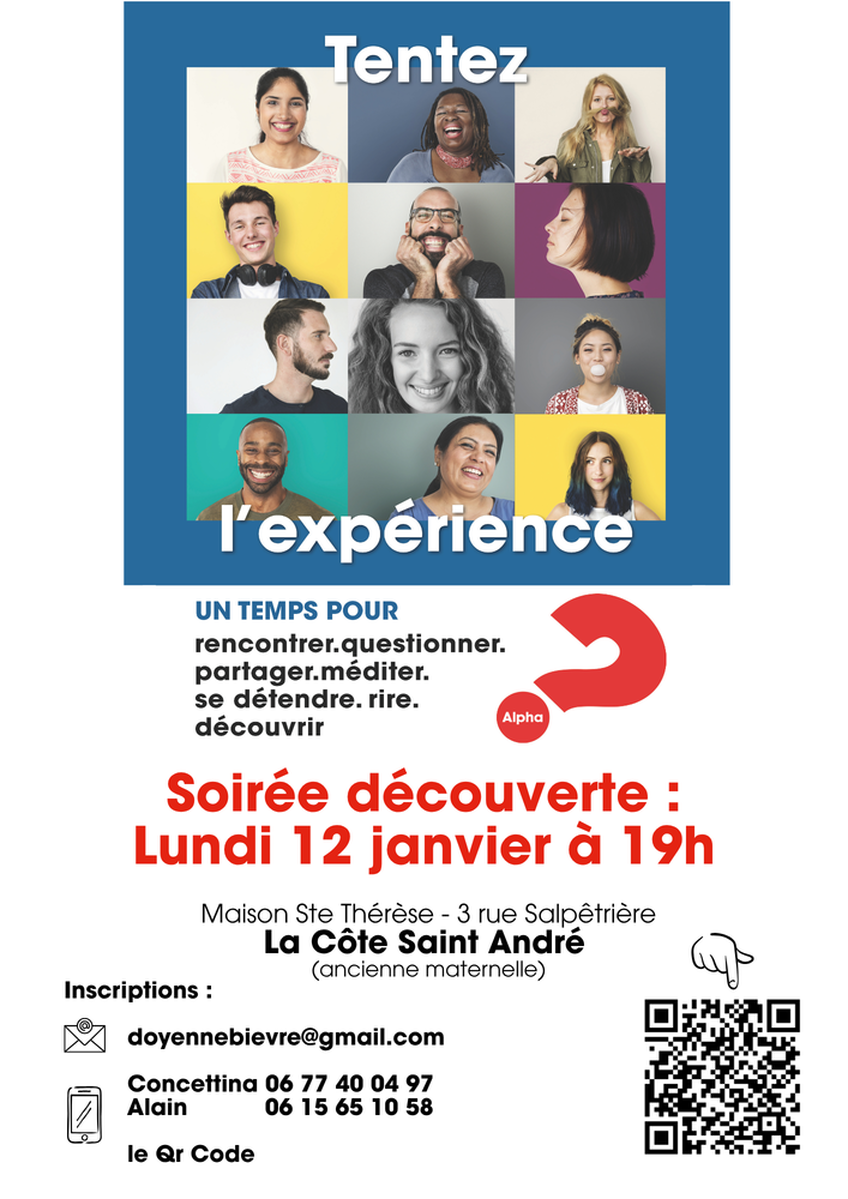 Soirée Découverte Parcours ALPHA Soirée Découverte Parcours ALPHA