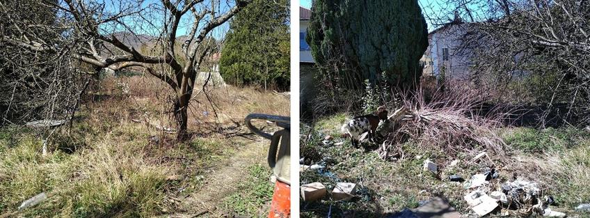 Jardin Saint-Bruno avant nettoyage Jardin Saint-Bruno avant nettoyage