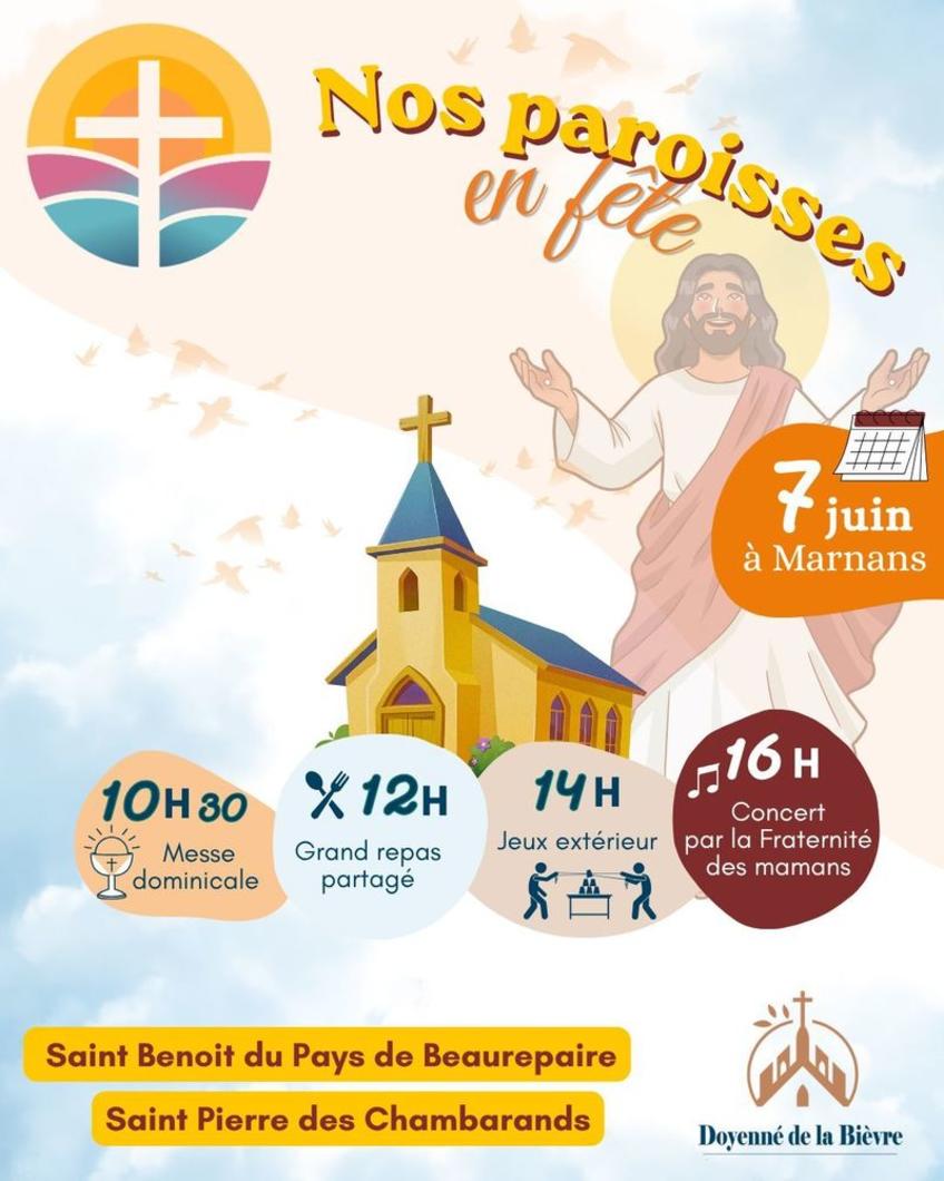 Fête des Paroisses - Dimanche 07 Juin 2026 à Marnans Fête des Paroisses - Dimanche 07 Juin 2026 à Marnans