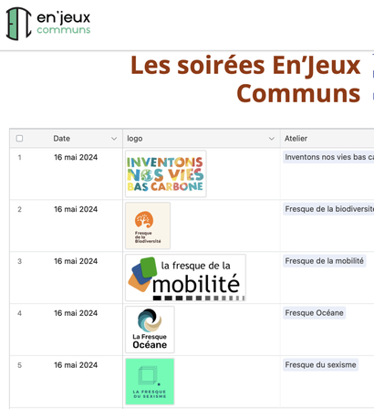 Pour accéder au calendrier des différents événements Pour accéder au calendrier des différents événements
