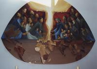 Tableau d'A. Tiessé représentant la Pentecôte Tableau d'A. Tiessé représentant la Pentecôte