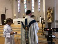 Restauration et bénédiction de la statue de la Sainte Vierge Marie