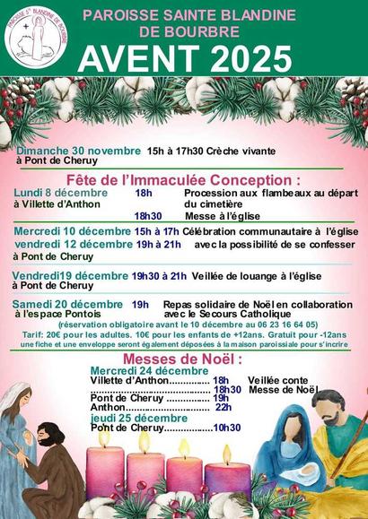 PROGRAMME DE L'AVENT PROGRAMME DE L'AVENT